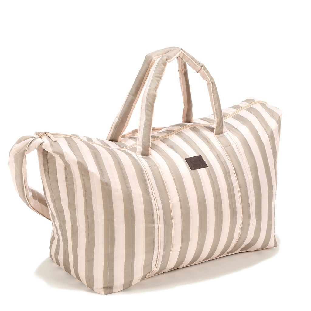 Weekend Bag Nylon STRIPES BEIGE
