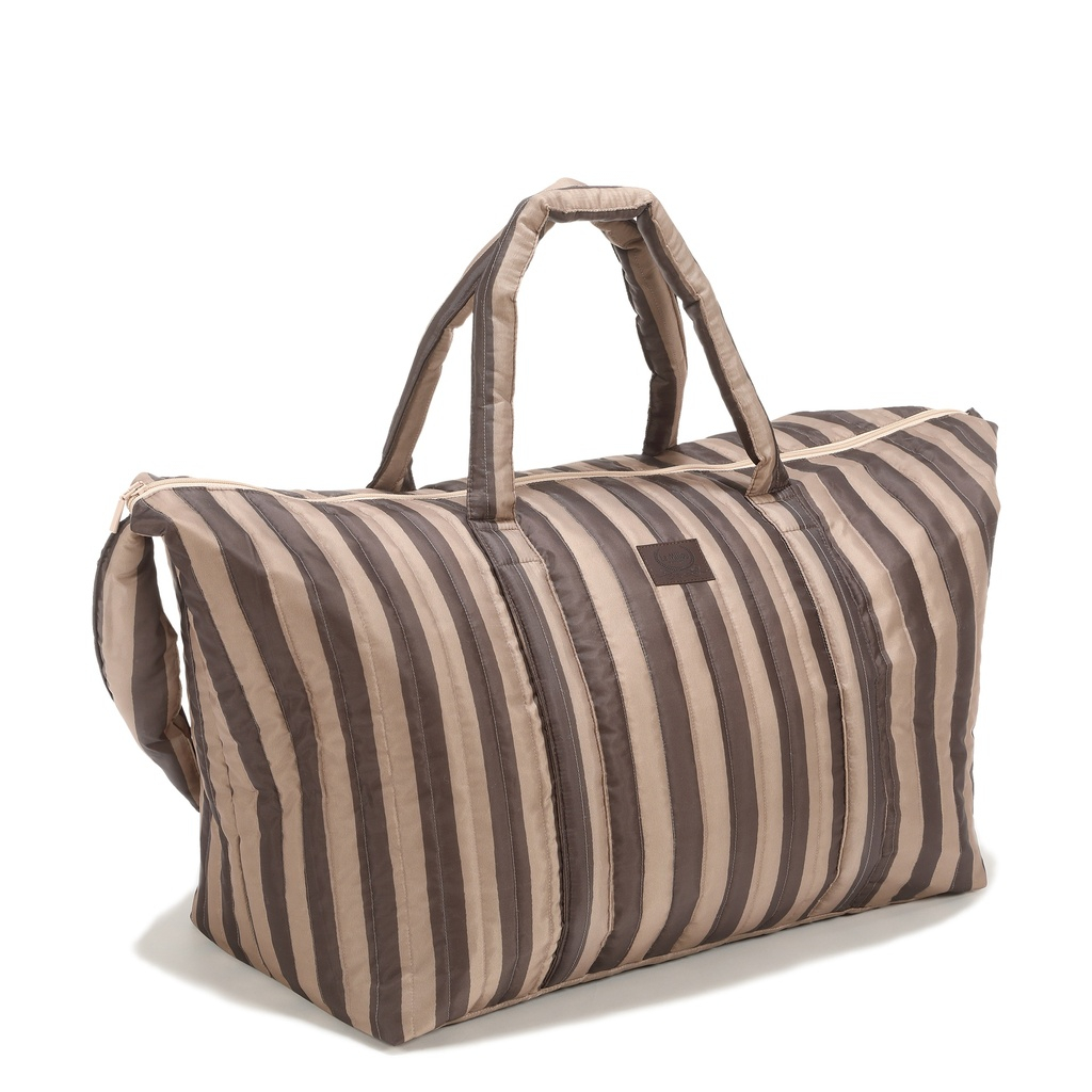 Weekend Bag Nylon STRIPES BROWN