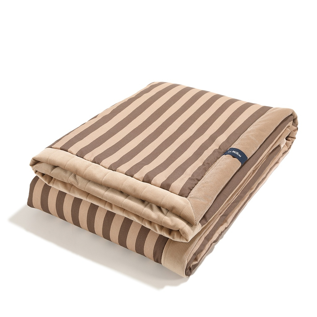 Velvet Warm Blanket STRIPES BROWN