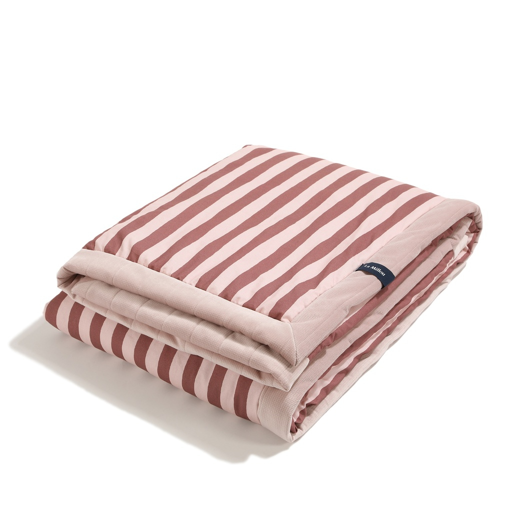 Velvet Warm Blanket STRIPES PINK