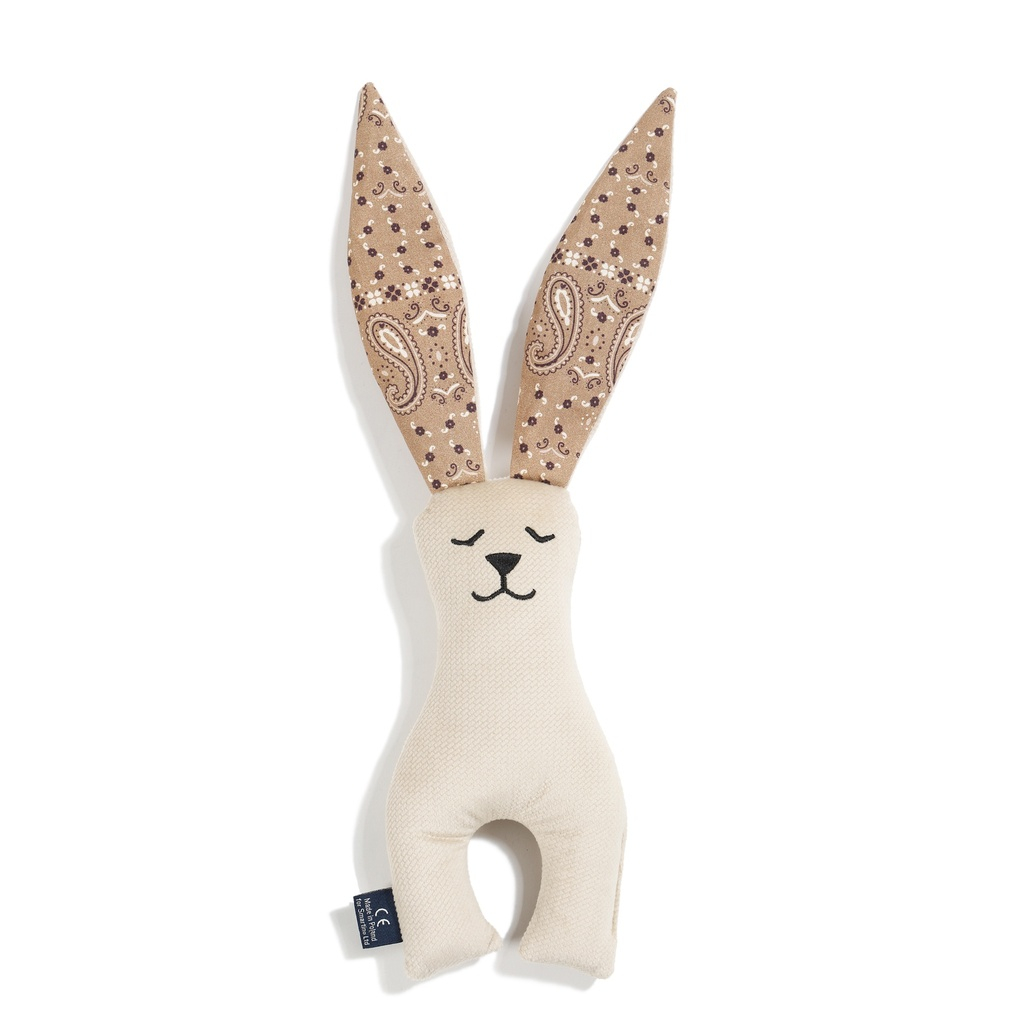 Velvet Bunny Cuddly Toy BANDANA MOCCA