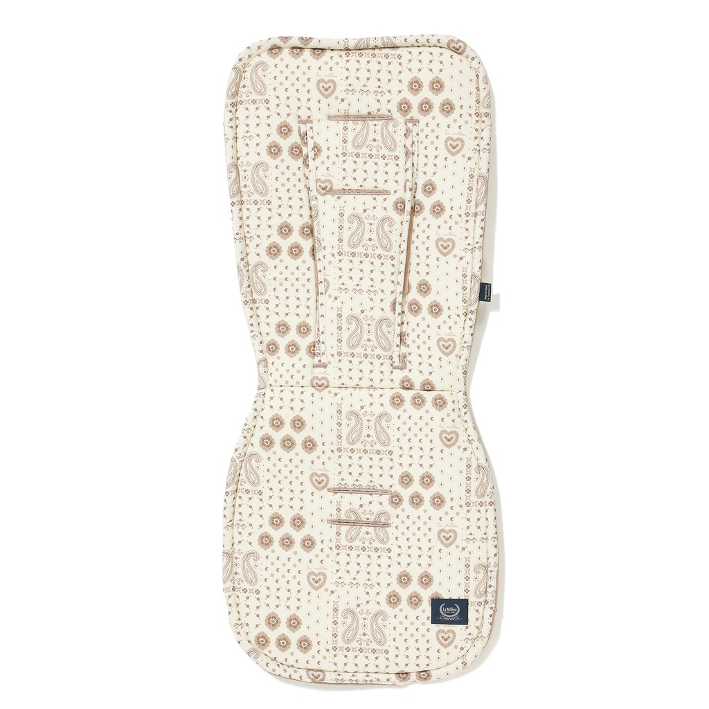 Stroller Seat Liner Cotton Velvet Multi BANDANA CREAM