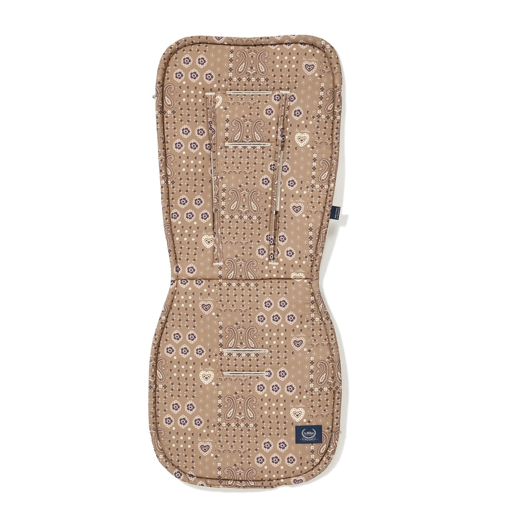 Stroller Seat Liner Cotton Velvet Multi BANDANA MOCCA