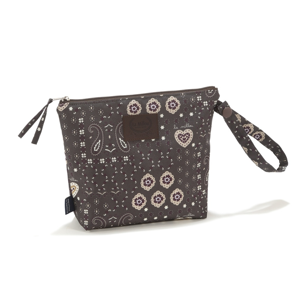 Waterproof toiletry bag BANDANA CHOCO