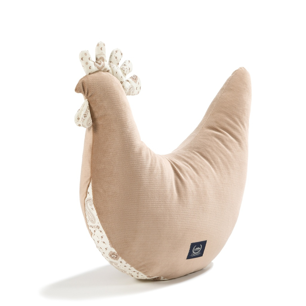 Grandma Dana's Hen Pillow Velvet Cotton BANDANA CREAM