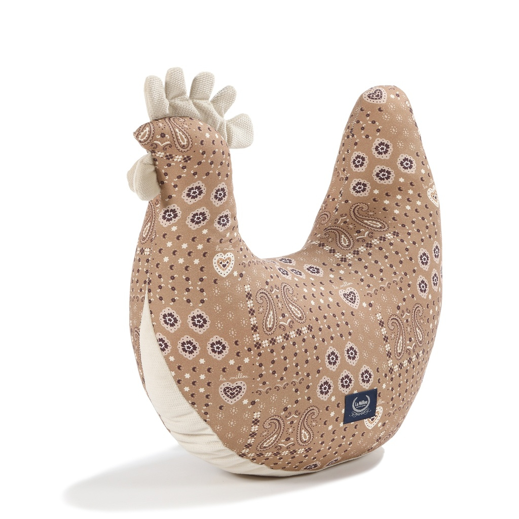 Grandma Dana's Hen Pillow Bamboo BANDANA MOCCA