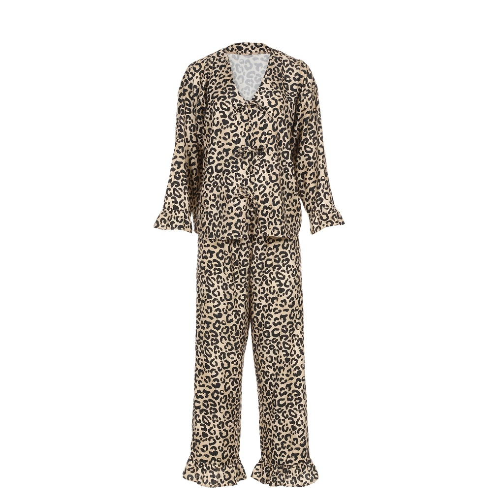 Piżama bambusowa LEOPARD CREAM by Magdalena Lamparska