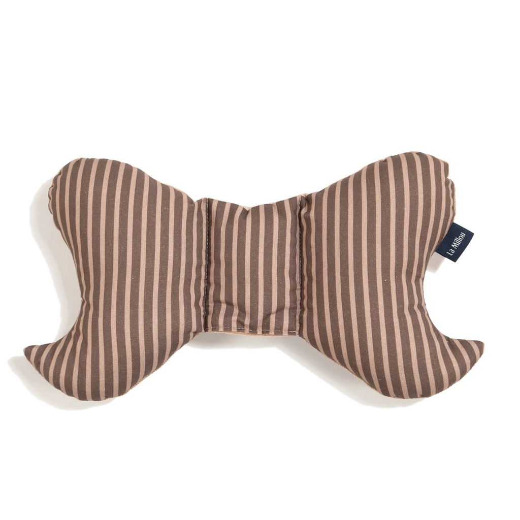 Angel's Wings Pillow Cotton Velvet STRIPES BROWN