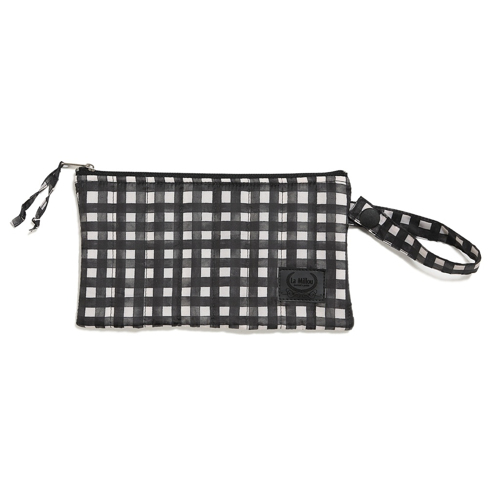 Nylon Padded Pouch BLACK VICHY