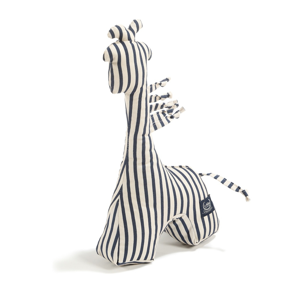 Giraffe Rattle Baumwolle STRIPES NAVY