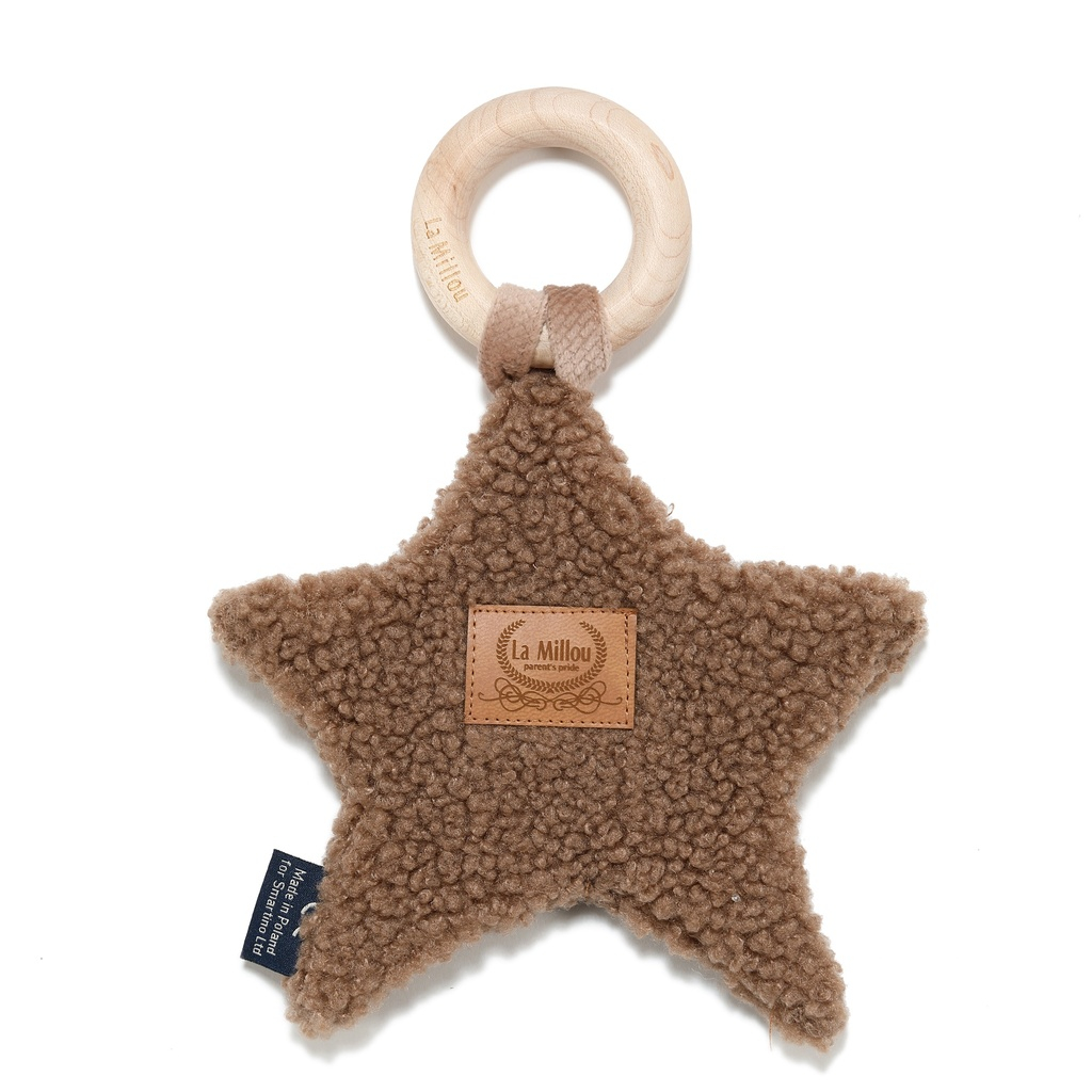 Teether Star Teddy Bear LATTE