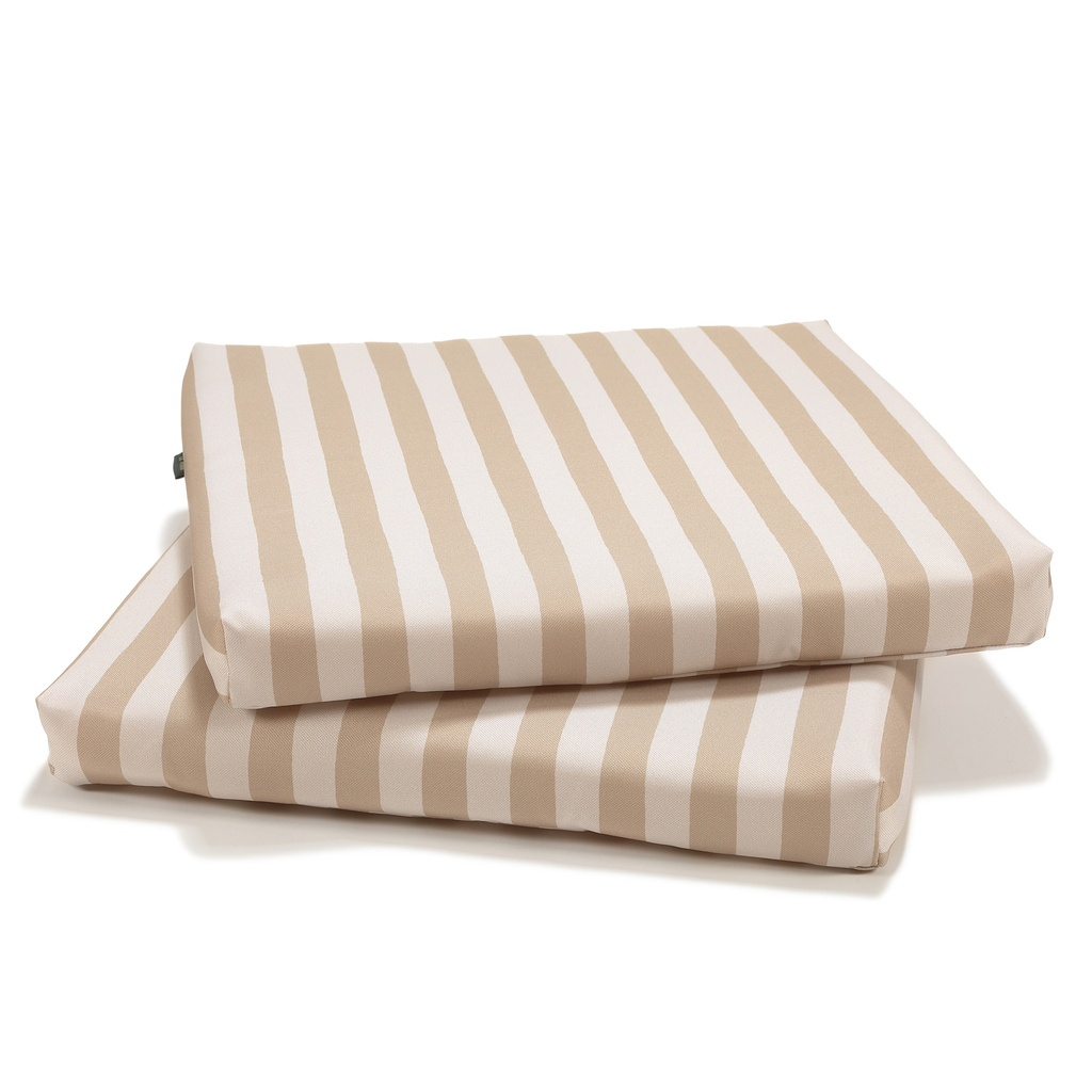 Outdoor seat cushion set STRIPES BEIGE