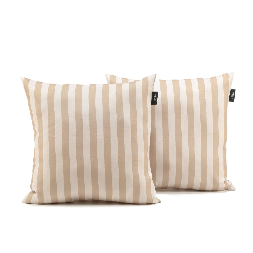 Zestaw poduszek ogrodowych STRIPES BEIGE