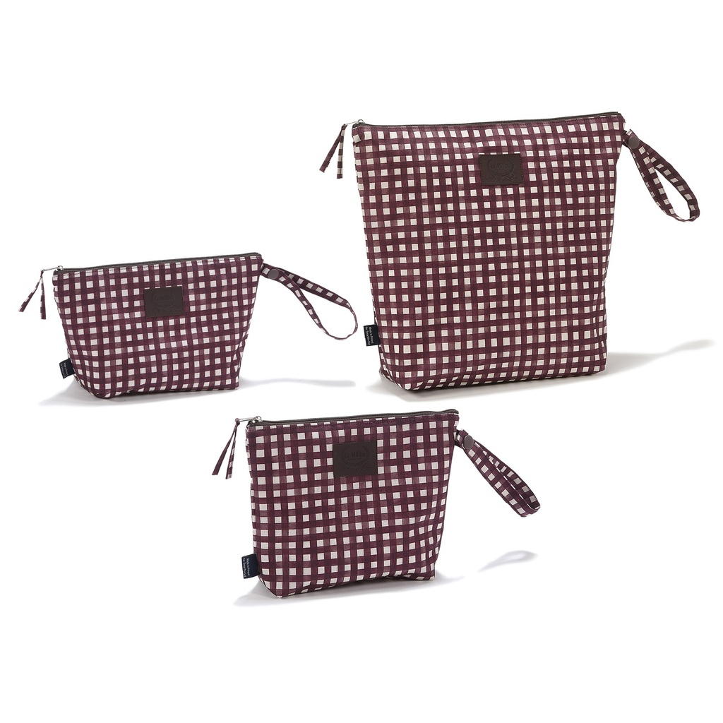 Cosmetic Bag Set BURGUNDY VICHY
