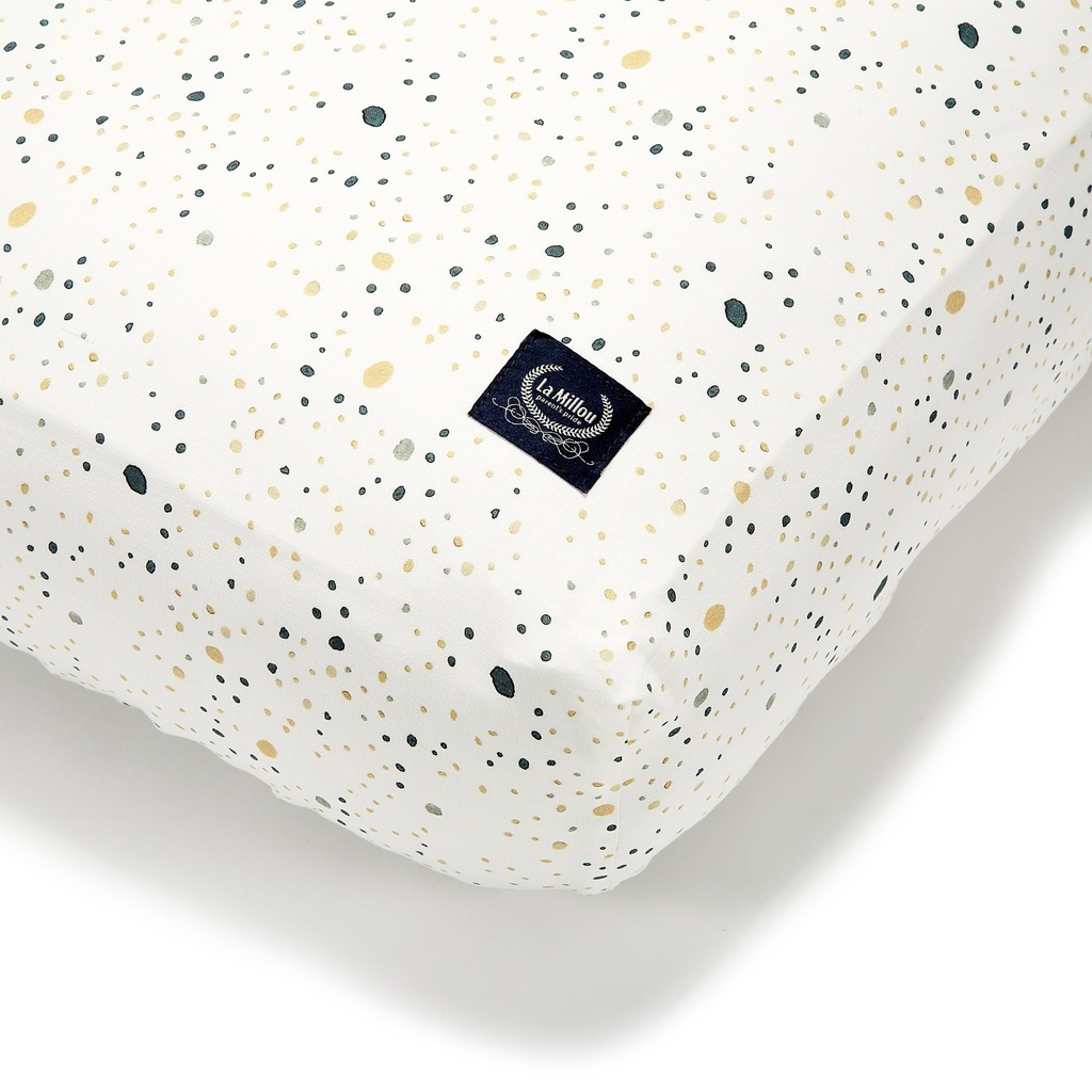 Fitted Cotton Bedsheet with elastic BOHO ROYAL DROPS