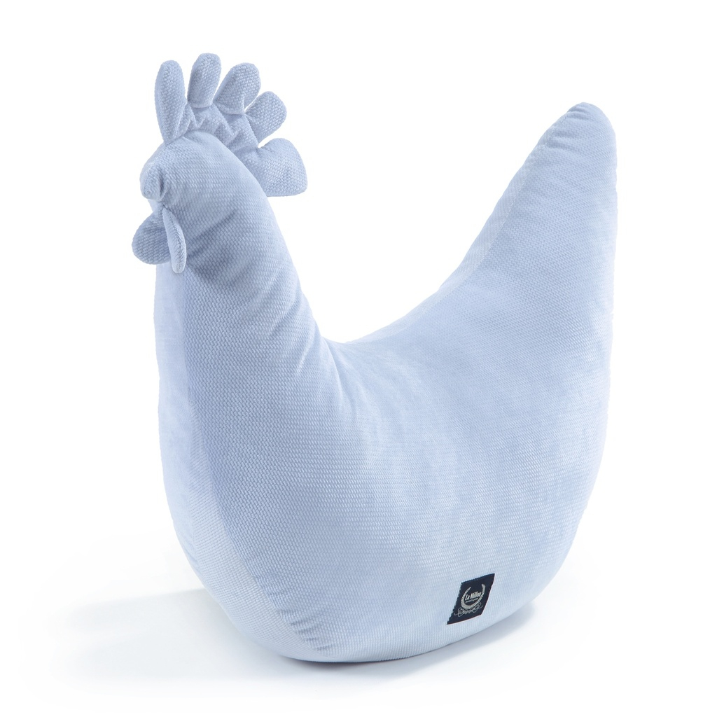 Grandma Dana's Hen Pillow Velvet POWDER BLUE