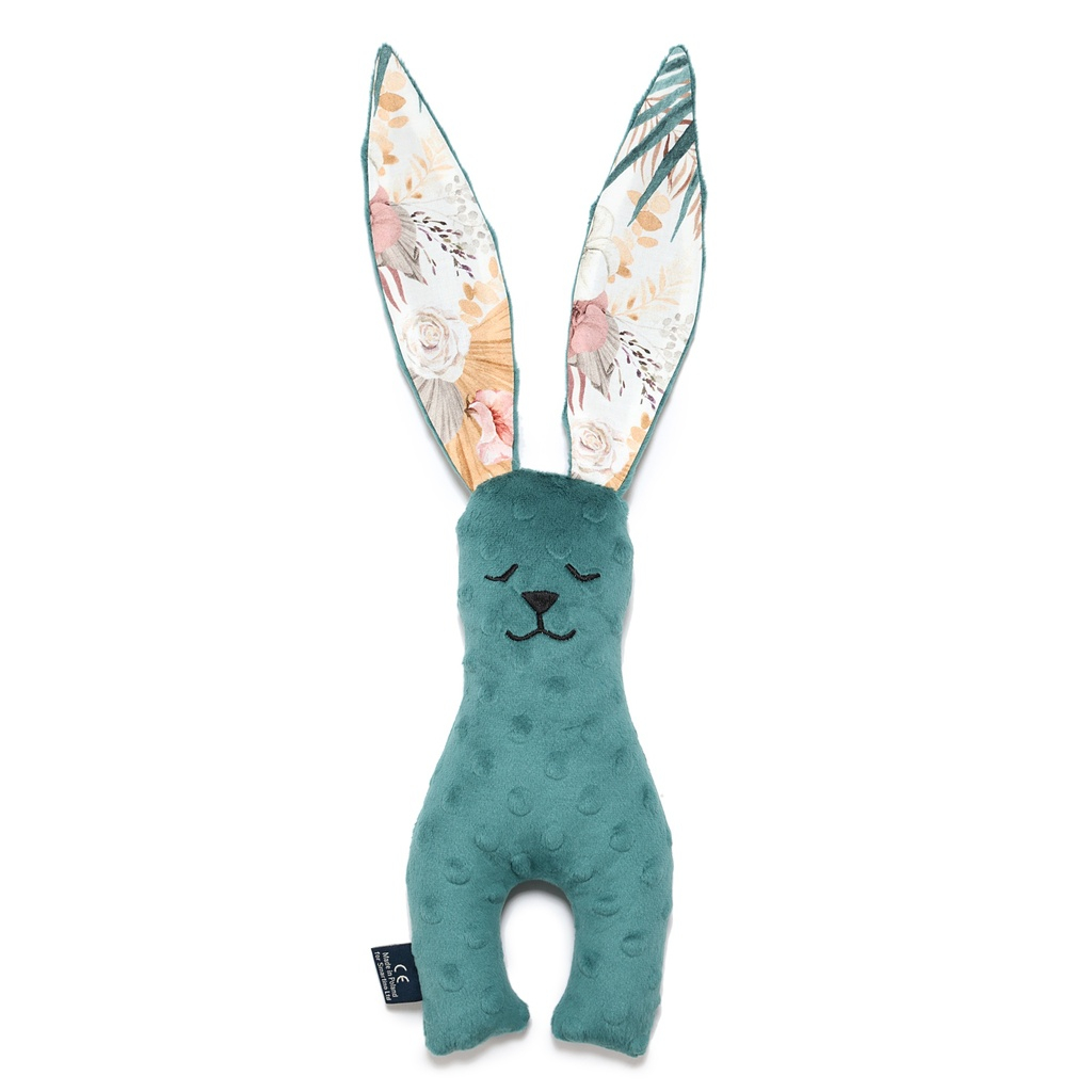 Minky Bunny Cuddly Toy BOHO PALMS LIGHT Deep Ocean