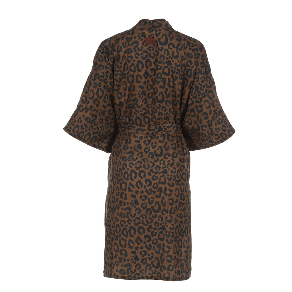 Bamboo Kimono LEOPARD CHOCO by Magdalena Lamparska with defect