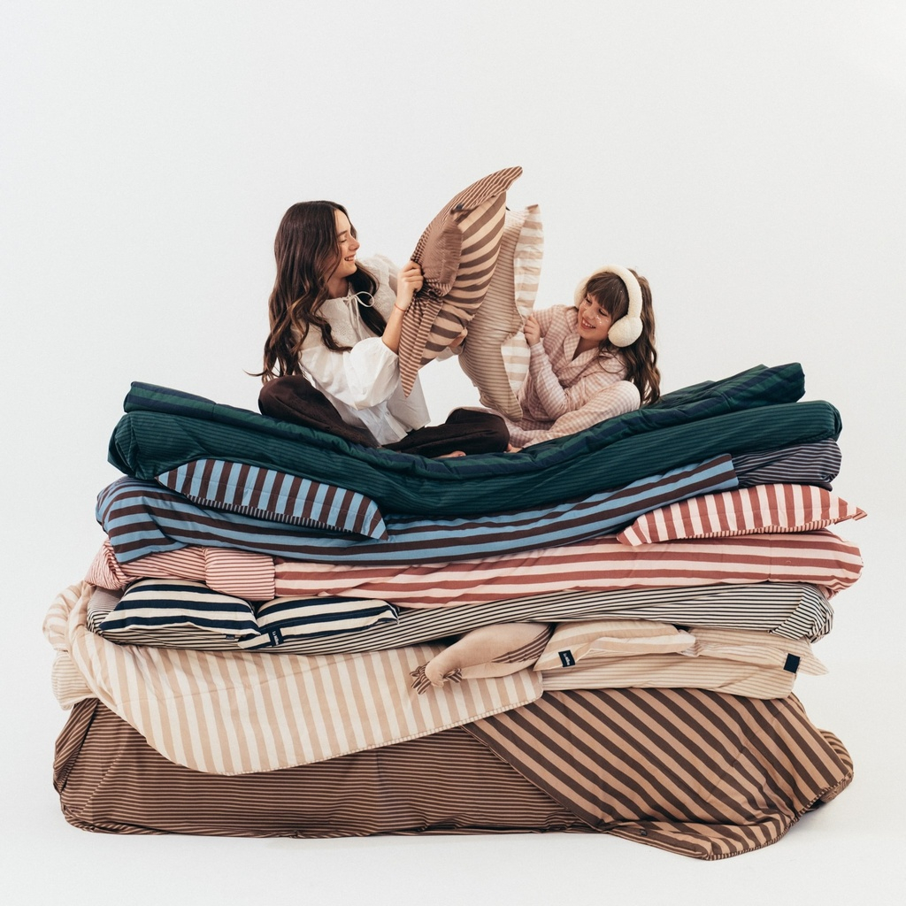 Kołdra Bawełniana STRIPES BROWN