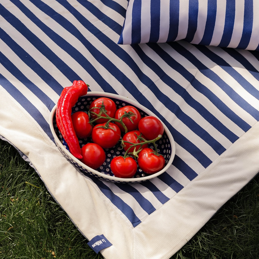 Picnic Quilt STRIPES NAVY