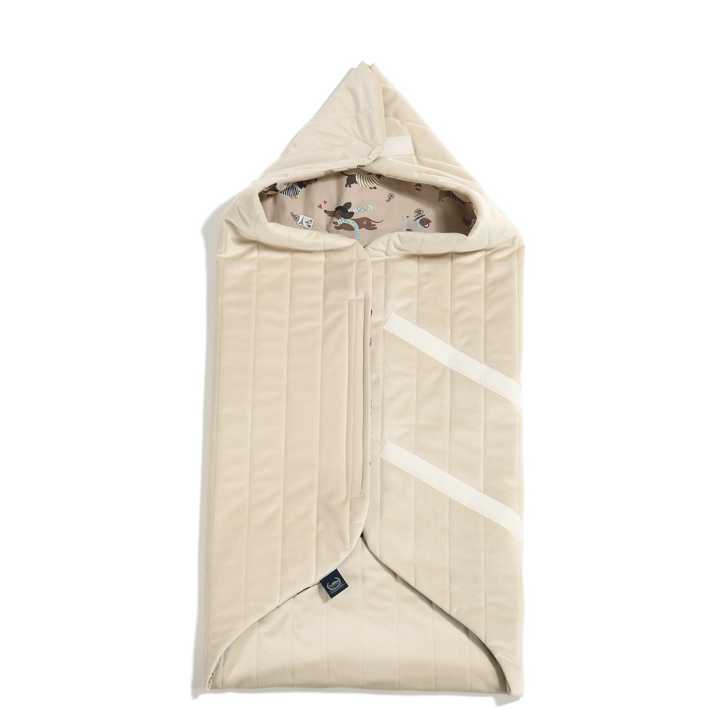 Kocyk do fotelika samochodowego Bawełna Velvet Multi PIERRE THE DOG