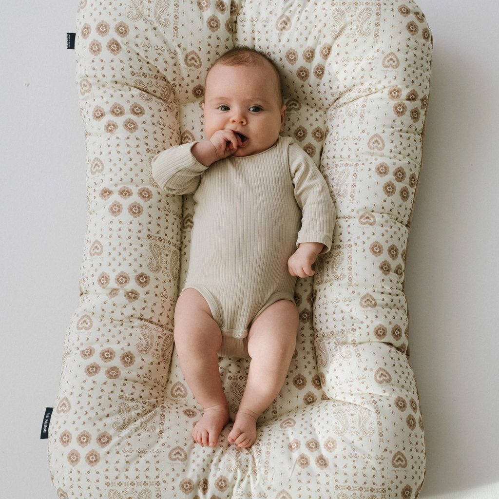 Baby Nest Cotton Velvet BANDANA CREAM