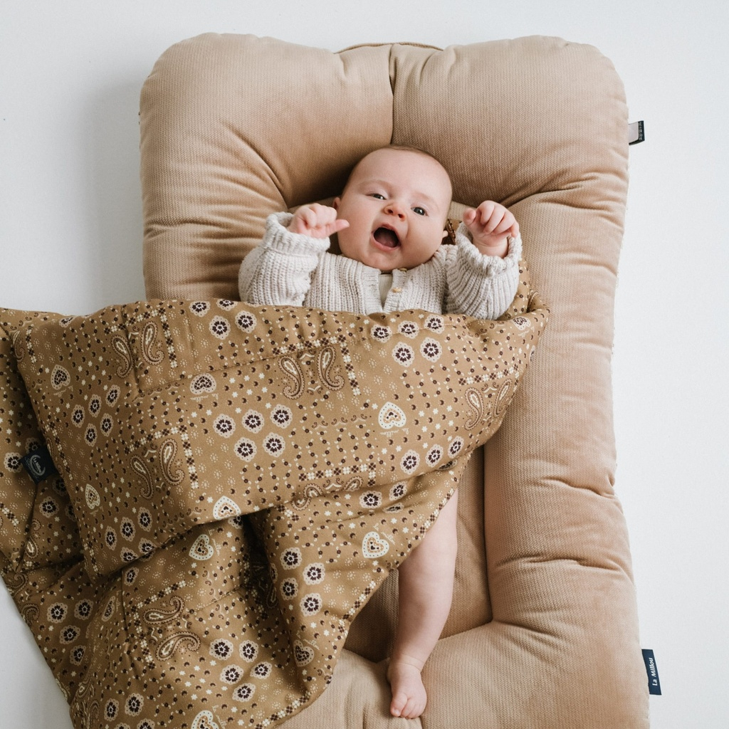 Baby Nest Cotton Velvet BANDANA CREAM