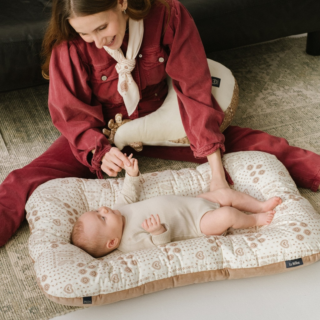 Baby Nest Cotton Velvet BANDANA CREAM