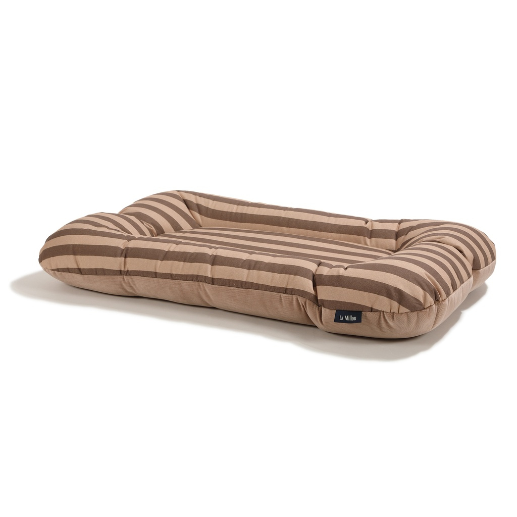 Baby Nest Cotton Velvet STRIPES BROWN