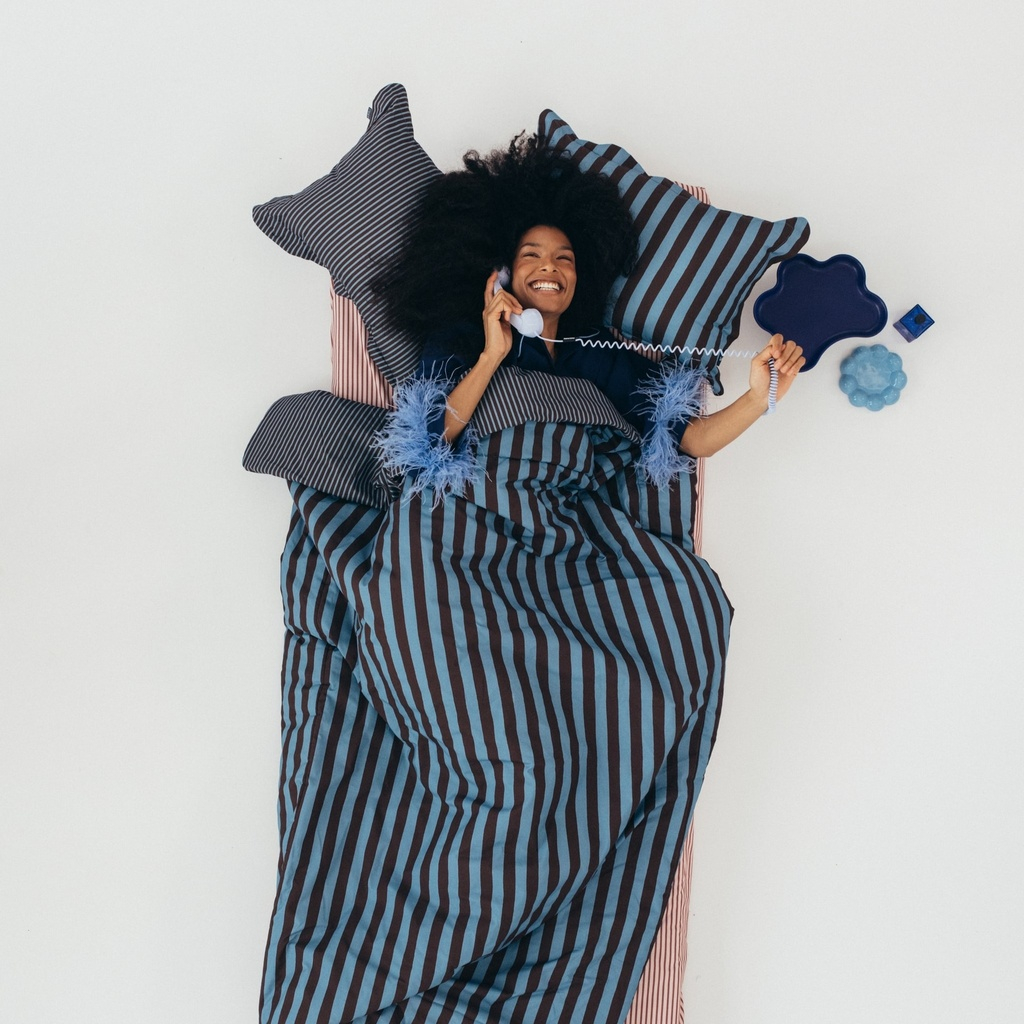 Cotton Bedding Set STRIPES BLUE