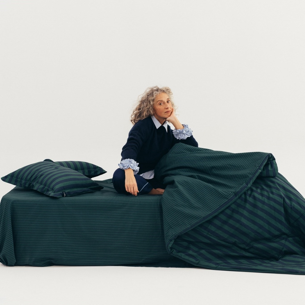 Cotton Bedding Set STRIPES GREEN