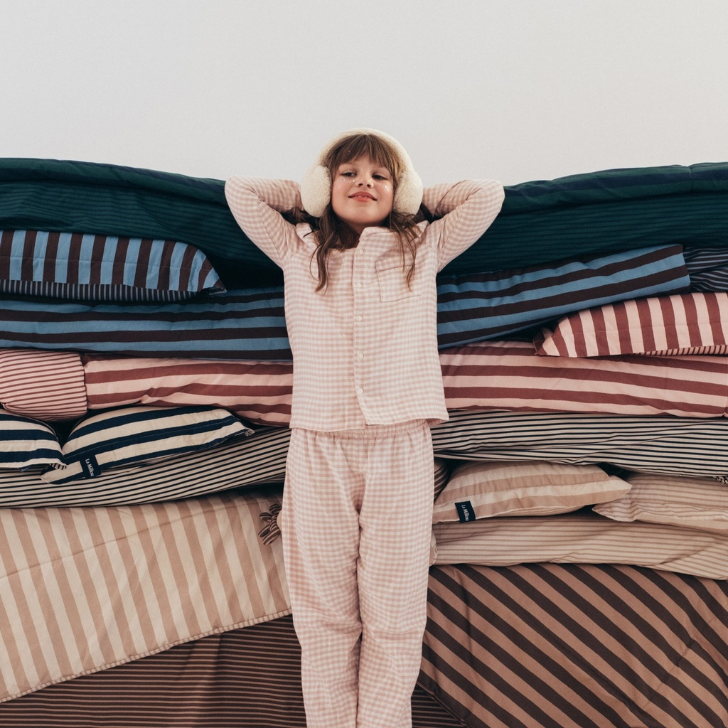 Cotton Bedding Set STRIPES PINK