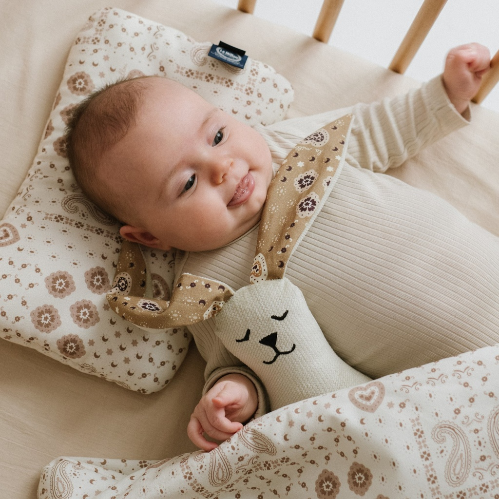 Velvet Bunny Cuddly Toy BANDANA MOCCA