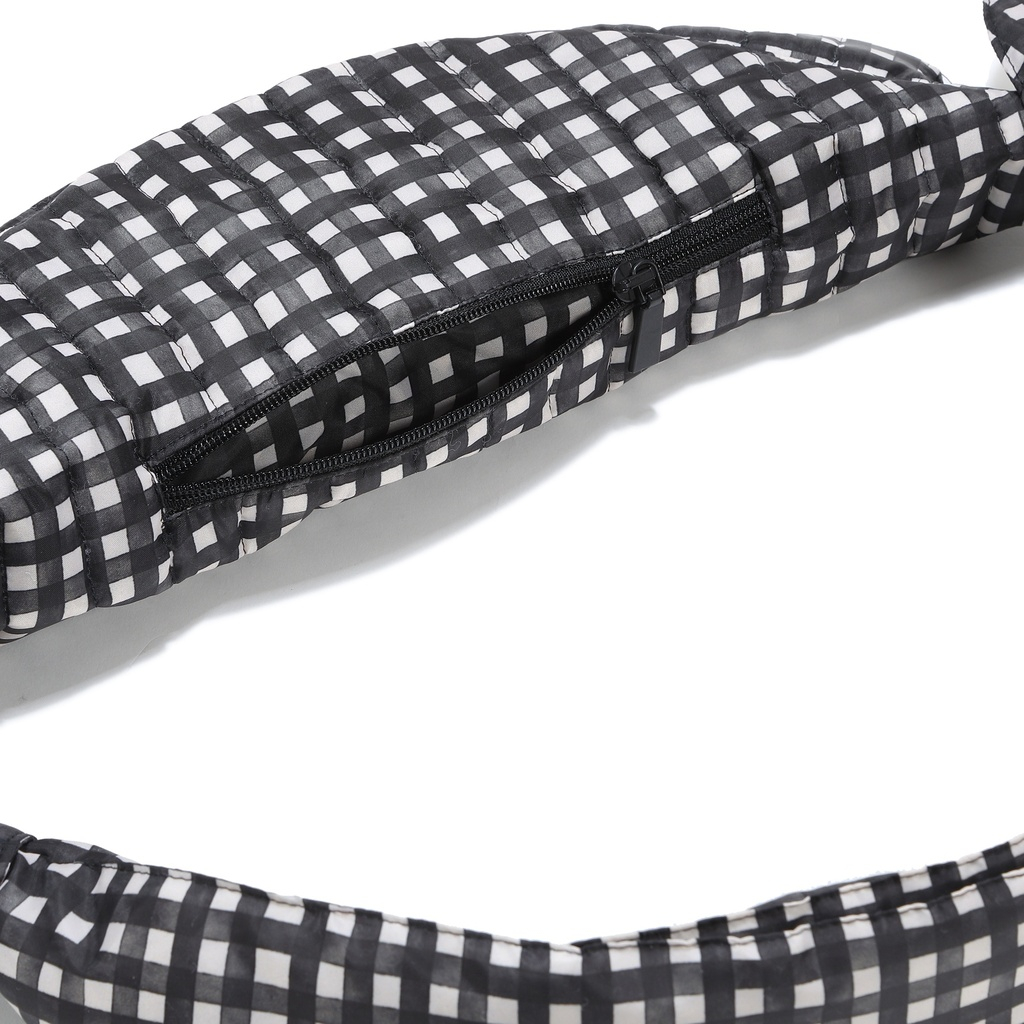 Nylon belt bag BLACK VICHY