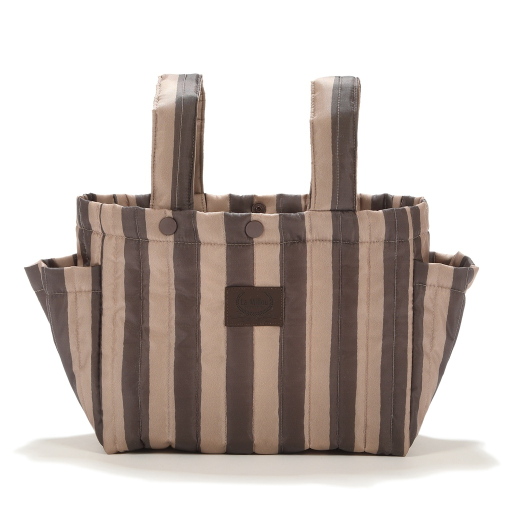 Stroller Organizer Nylon STRIPES BROWN