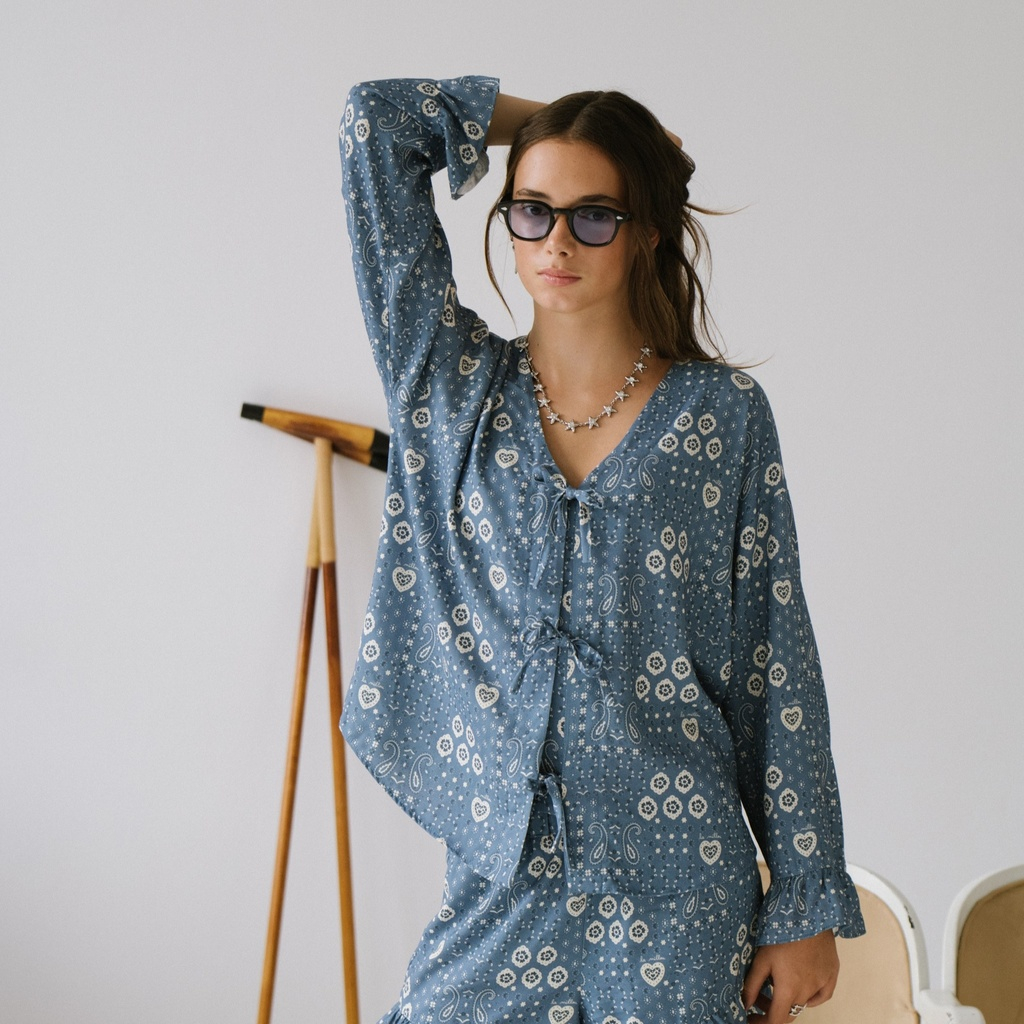Bamboo pajamas BANDANA DENIM