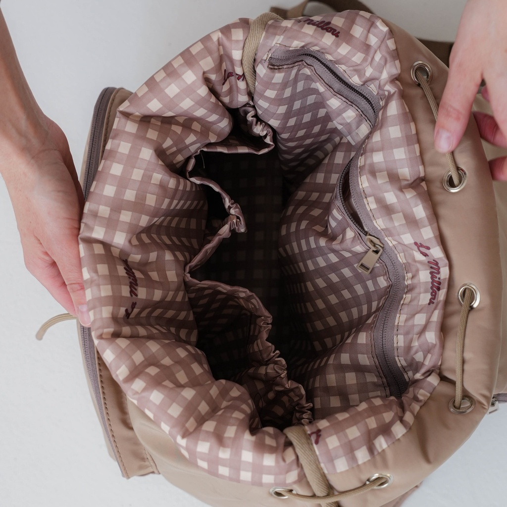 Puffer Backpack BEIGE