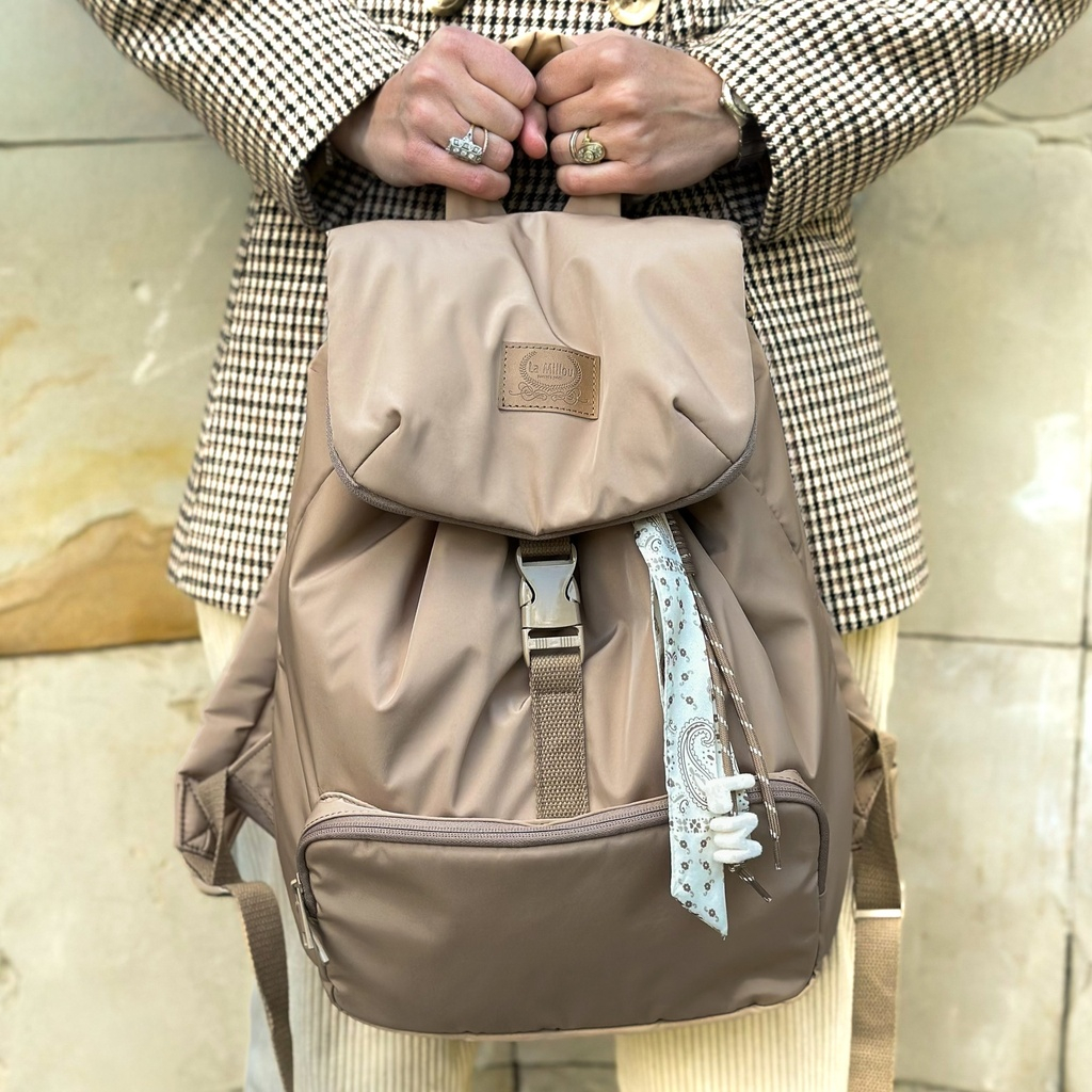 Puffer Backpack BEIGE
