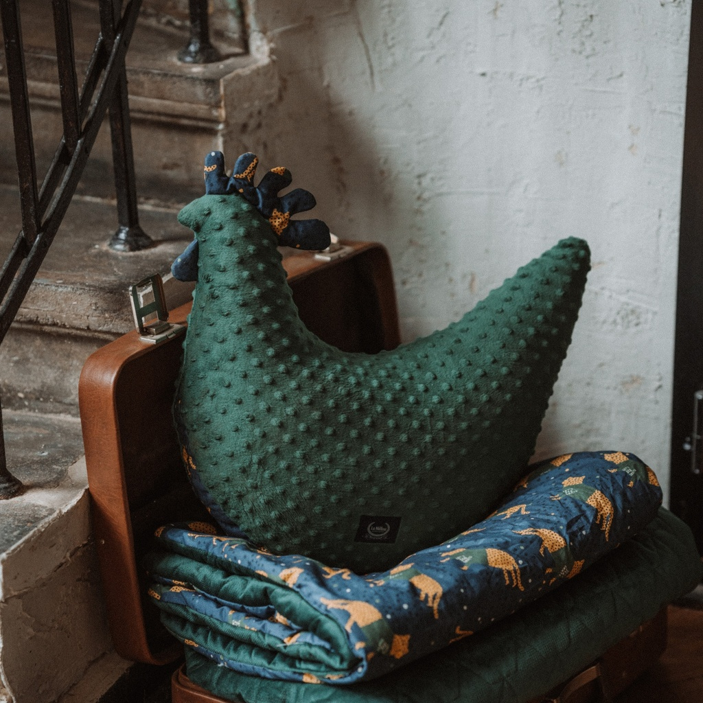 Grandma Dana's Hen Pillow Minky TIGER JERRY