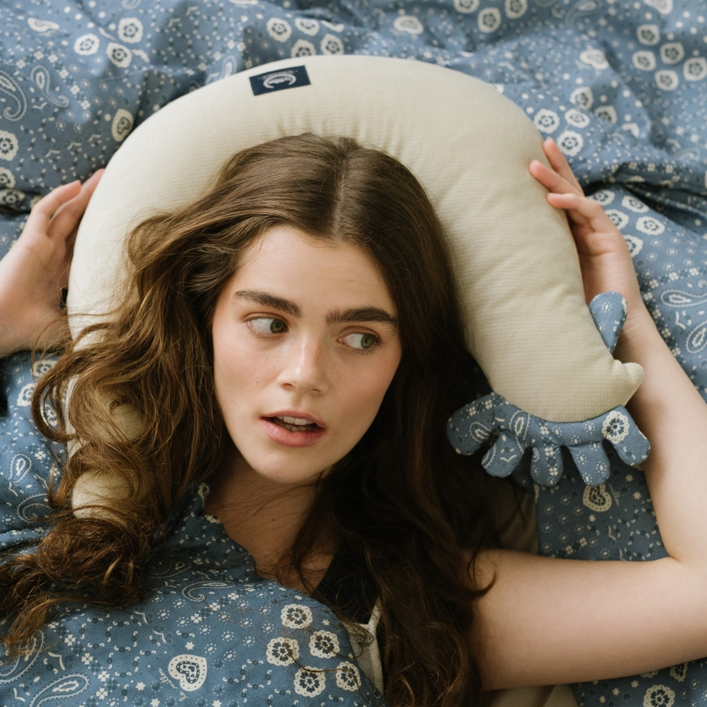 Grandma Dana's Hen Pillow Velvet Cotton BANDANA DENIM