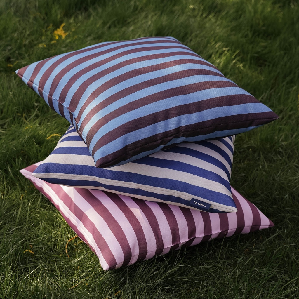 GARDEN PILLOW STRIPES PINK