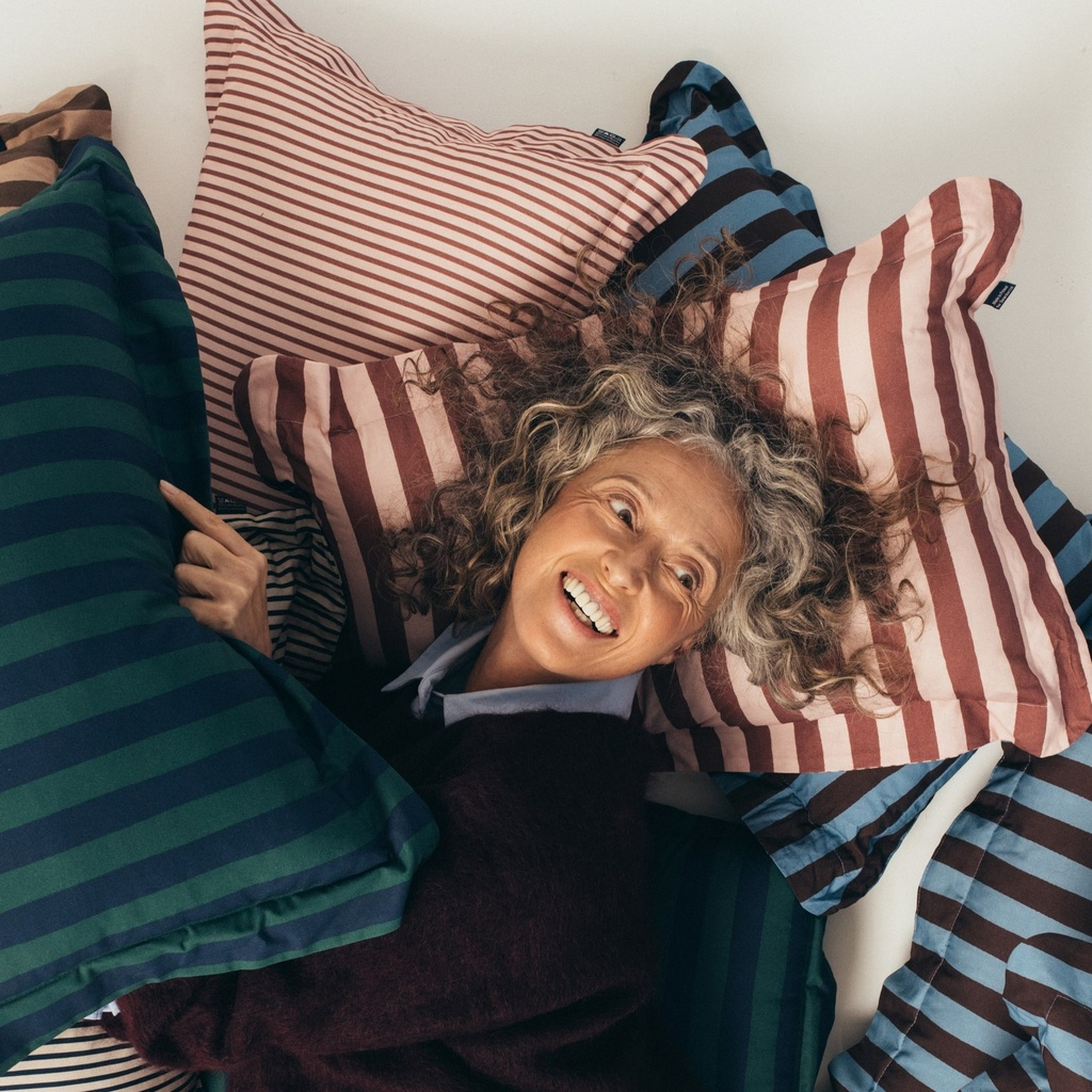 Poduszka do spania Bawełna STRIPES PINK