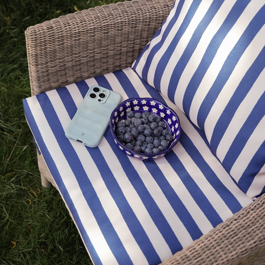 Outdoor seat cushion STRIPES NAVY