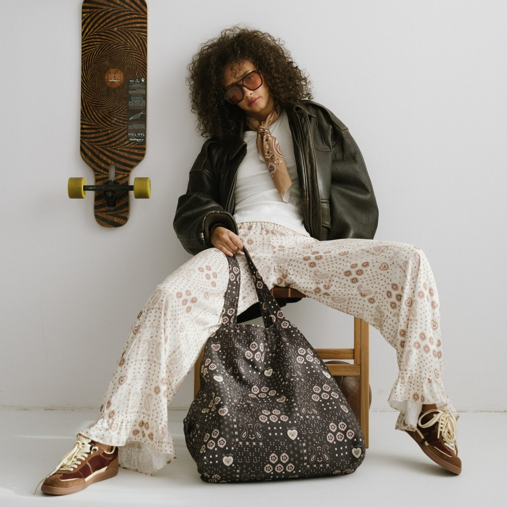 Shopper Bag L BANDANA CHOCO