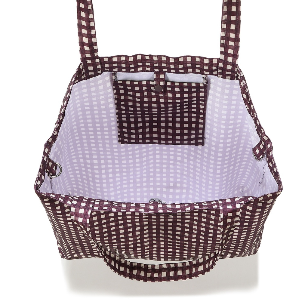 Torba Shopper Bag L BURGUNDY VICHY