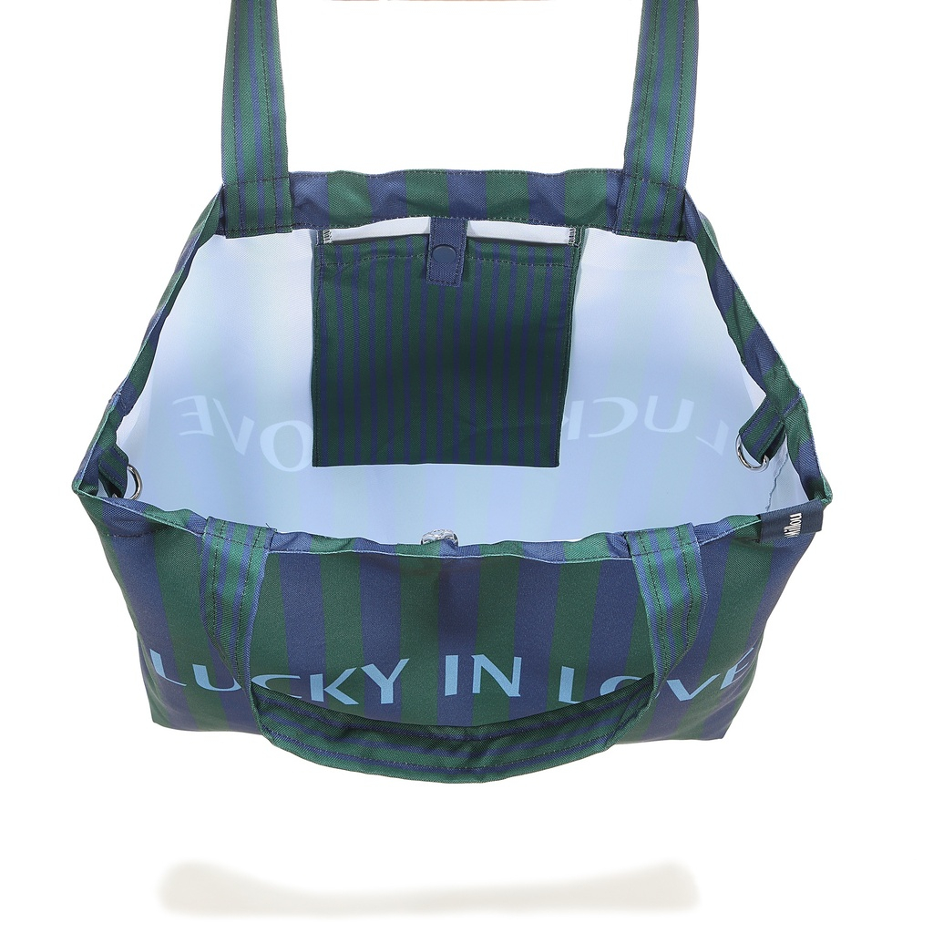 Shopper Bag L STRIPES GREEN