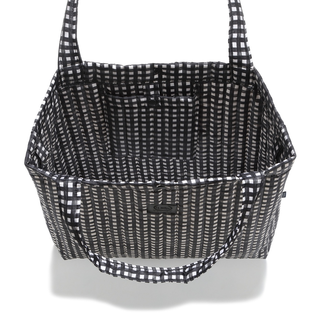 Torba Shopper Bag Ortalion BLACK VICHY