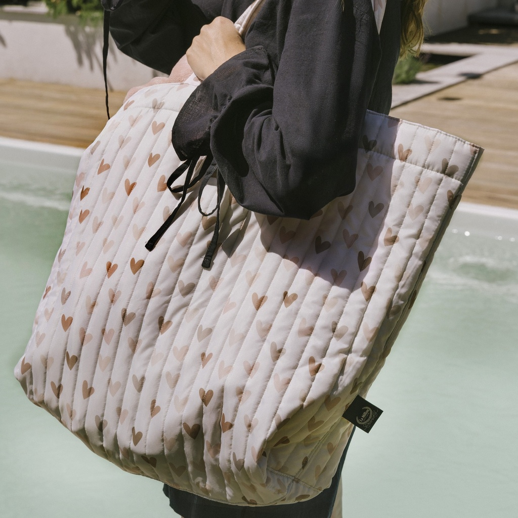 Shopper Bag Nylon HEARTBEAT BEIGE