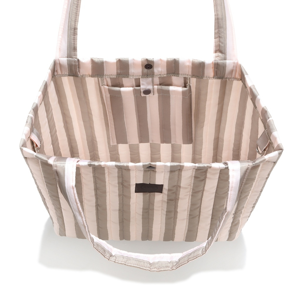 Shopper Bag Nylon STRIPES BEIGE