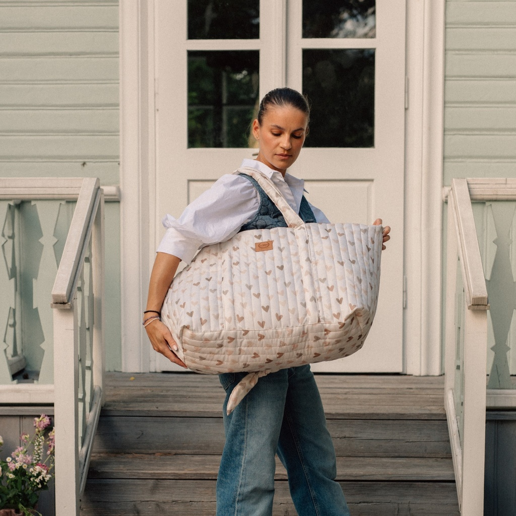 Weekend Bag Nylon HEARTBEAT BEIGE